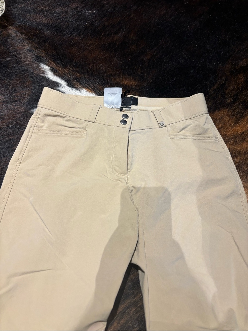 Women's tan HKM riding breeches